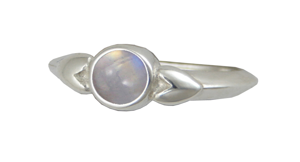 Sterling Silver When Two Hearts Are One Ring With Rainbow Moonstone Size 9